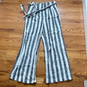 Stripped High Waisted Dressy Pant